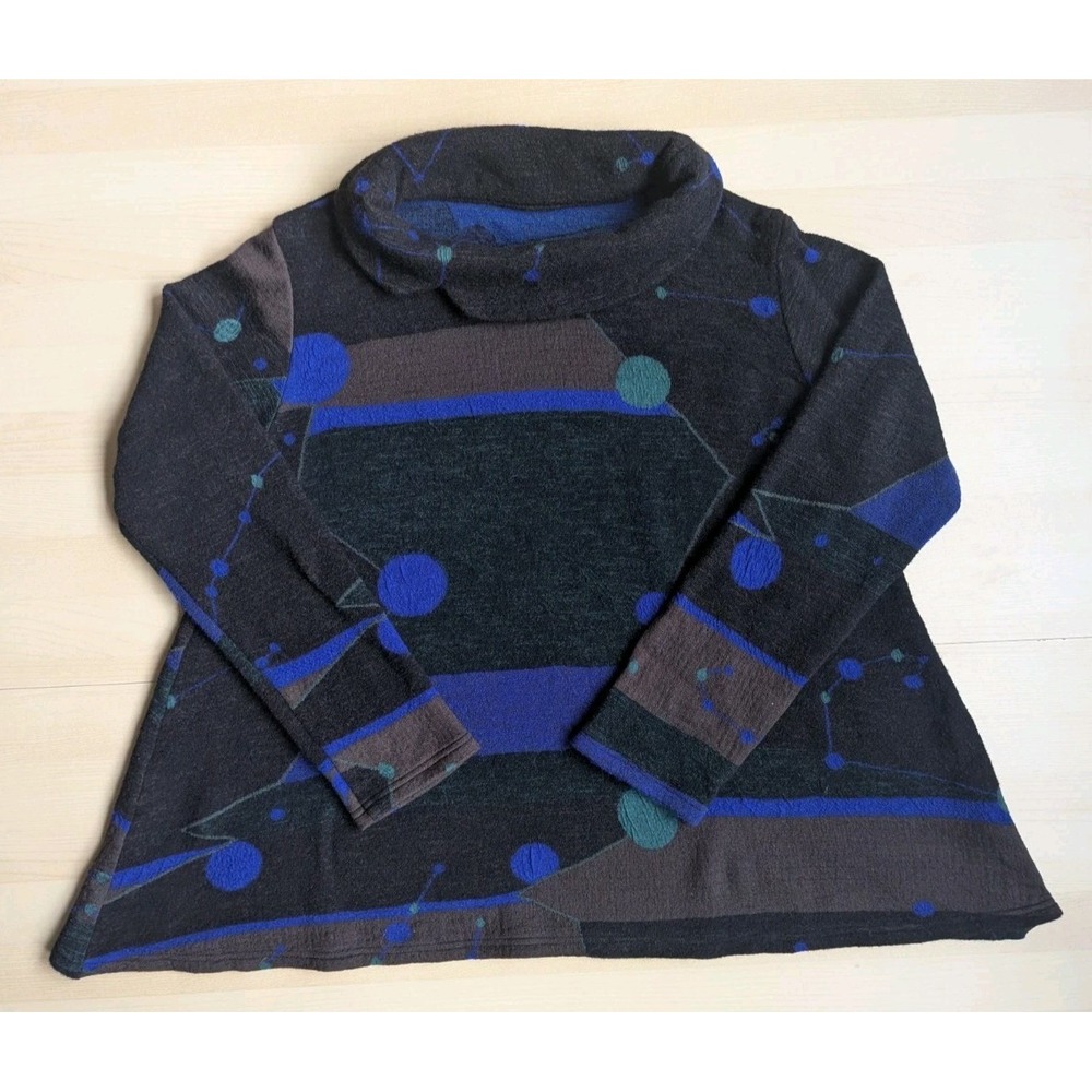 Sensounico Matsuo‎ Int. Made in Japan Wool Cowl Neck Art to wear Lagenlook - Picture 2 of 16